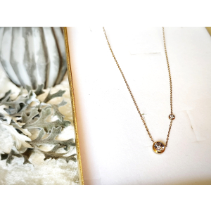 Naszyjnik z dwiema cyrkoniami