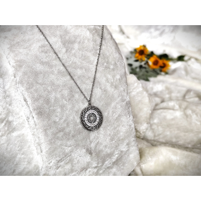 Naszyjnik motyw grecki z cyrkoniami